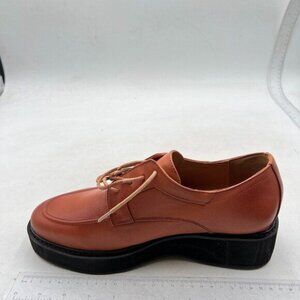 Women's Platform Classy Leather Penny Loafer Dress Casual Slip on Flat Black